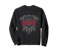 Ufficiale AC/DC Logo Black Ice Red Rock Musica Hard Rock Felpa