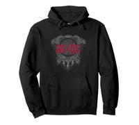 Ufficiale AC/DC Logo Black Ice Red Rock Musica Hard Rock Felpa con Cappuccio
