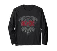 Ufficiale AC/DC Logo Black Ice Red Rock Musica Hard Rock Maglia a Manica