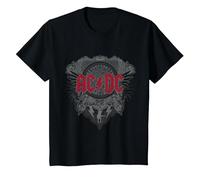 Ufficiale AC/DC Logo Black Ice Red Rock Musica Hard Rock Maglietta, Bambini, Nero, 12 Anni