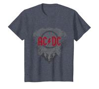 Ufficiale AC/DC Logo Black Ice Red Rock Musica Hard Rock Maglietta, Bambini, Pervinca, 4 Anni