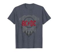 Ufficiale AC/DC Logo Black Ice Red Rock Musica Hard Rock Maglietta, Uomo, Pervinca, S
