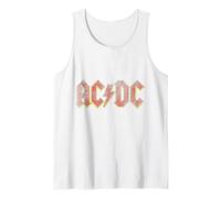 Ufficiale AC/DC Logo Vintage Rock per Fan Bianca Canotta