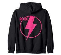 Ufficiale AC/DC Pink Distressed Logo ACDC Felpa con Cappuccio