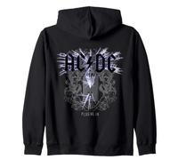 Ufficiale AC/DC Plug Me in Artwork ACDC Rock Felpa con Cappuccio