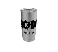 Ufficiale AC/DC Plug me In Logo Bicchiere termico in acciaio inox doppia parete