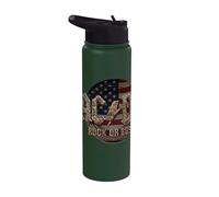 Ufficiale AC/DC Rock or Bust US Flag Rock Band Stainless Steel Insulated Water Bottle