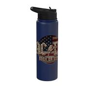 Ufficiale AC/DC Rock or Bust US Flag Rock Band Stainless Steel Insulated Water Bottle