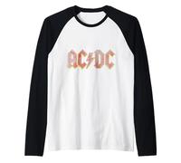 Ufficiale AC/DC Vintage Logo per Fan Rock Maglia con Maniche Raglan