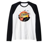 Ufficiale America The Band Hollywood Ball Frontier Maglia con Maniche Raglan