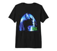 Ufficiale Billie Eilish Blue Portrait Outline Maglietta Premium