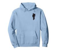 Ufficiale Billie Eilish Icons Merch Musica per i Fan Felpa con Cappuccio, Unisex per Adulti, Blu Polveroso, XXL