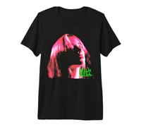 Ufficiale Billie Eilish Pink Iconic Portrait Outline Maglietta Premium