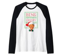 Ufficiale Bing Crosby Natale Musica Maglia con Maniche Raglan