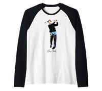 Ufficiale Bing Crosby PRO Golf Swing Black Maglia con Maniche Raglan