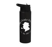 Ufficiale Bing Crosby Silhouette Pro Golf White Stainless Steel Insulated Water Bottle