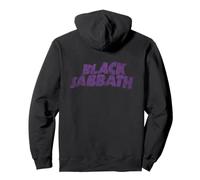 Ufficiale Black Sabbath Retro Wavy Logo Felpa con Cappuccio