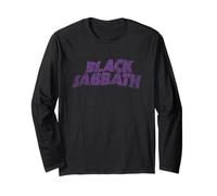 Ufficiale Black Sabbath Retro Wavy Logo Maglia a Manica