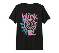 Ufficiale blink-182 Neon Rock Band Artwork Maglietta Premium