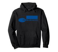 Ufficiale Blue Note Records 75th Anniversary Logo Jazz Felpa con Cappuccio, Unisex per Adulti, Nero, XL
