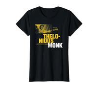 Ufficiale Blue Note Thelonious Monk Jazz Vintage Maglietta, Donna, Nero, 3XL