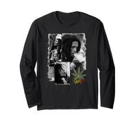 Ufficiale Bob Marley Reggae Kaya Collage Vintage Maglia a Manica