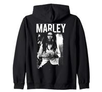 Ufficiale Bob Marley Vintage Photo Reggae MARLEY Bianco Nero Felpa con Cappuccio