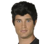 Ufficiale Danny Parrucca Nera Grasso Ultimo Scena 50s Uomo Costume Nuovo