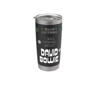 Ufficiale David Bowie I wasnt listening Christmas Bicchiere termico in acciaio inox doppia parete