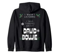Ufficiale David Bowie I Wasnt Listening Christmas Felpa con Cappuccio