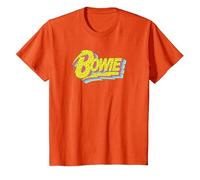 Ufficiale David Bowie Music Rock Moonlight 90s Logo Maglietta, Bambini, Arancio, 8 Anni