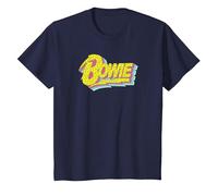 Ufficiale David Bowie Music Rock Moonlight 90s Logo Maglietta, Bambini, Navy, 3 Anni