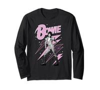 Ufficiale David Bowie Pink Lightning Ziggy Stardust Maglia a Manica