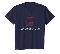 Ufficiale David Gilmour Sketched Art White Maglietta, Bambini, Navy, 8 Anni