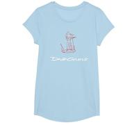 Ufficiale David Gilmour Sketched Art White Maglietta, Ragazze, Celeste, M