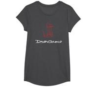 Ufficiale David Gilmour Sketched Art White Maglietta, Ragazze, Grigio Scuro, L