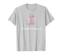 Ufficiale David Gilmour Sketched Art White Maglietta, Uomo, Argento, M