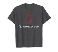Ufficiale David Gilmour Sketched Art White Maglietta, Uomo, Grigio Scuro, 5XL