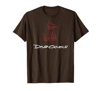 Ufficiale David Gilmour Sketched Art White Maglietta, Uomo, Marrone, 3XL