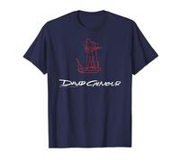 Ufficiale David Gilmour Sketched Art White Maglietta, Uomo, Navy, 5XL