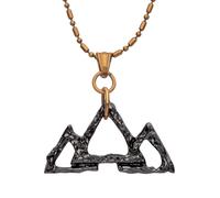 Ufficiale Dc Comics Nero Adam Piramide Triplo Triangolo Replica Ciondolo Collana