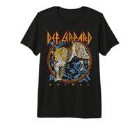 Ufficiale Def Leppard Approaching Leopard Iconic Design Maglietta Premium