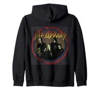 Ufficiale Def Leppard Vintage Logo Hard Rock Band retrò Felpa con Cappuccio