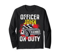 Ufficiale di Polizia John On Duty - Auto della Polizia Personalizzata Maglia a Manica