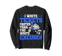 Ufficiale di Polizia Scrivo i Biglietti più Velocemente di Quanto scrivi Scuse Felpa
