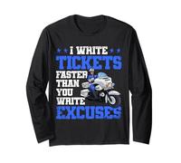 Ufficiale di Polizia Scrivo i Biglietti più Velocemente di Quanto scrivi Scuse Maglia a Manica