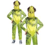 Ufficiale Dr.Seuss il Grinch Costume Bambini Natale Vestito Età 4-12