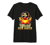 Ufficiale Duck-Hunter Cruise Funny Rubber Duck Hunting Squad Maglietta Premium