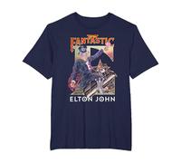 Ufficiale Elton John Captain Fantastic Maglietta, Uomo Taglie Grandi, Navy, 4X Tall