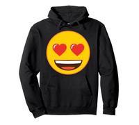 Ufficiale Emoji Cuore Occhi Giallo Smile Face Felpa con Cappuccio